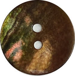 Re-Stocked Bronze Iridescent Shiny Brown 11/16" Pearl Shell 2-hole, Per Button #D-960
