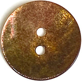 Re-Stocked Bronze Iridescent Shiny Brown 11/16" Pearl Shell 2-hole, Per Button #D-960
