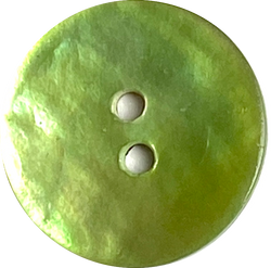 11/16" Apple Green Pearl Shell 2-hole Button, 18mm, Per Button #D-964
