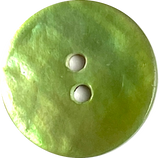 11/16" Apple Green Pearl Shell 2-hole Button, 18mm, Per Button #D-964