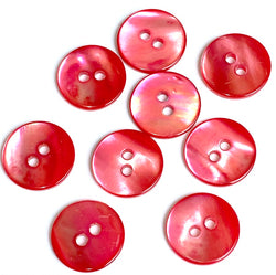 Re-Stocked Watermelon Pink Iridescent Shell, 9/16", 14 buttons for $7.00  #KB-911