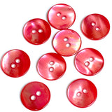 Re-Stocked Watermelon Pink Iridescent Shell, 9/16", 14 buttons for $7.00  #KB-911