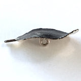 Re-Stocked, Feather, Black Metal Button, 1-1/8" by Susan Clarke, USA Made  #997-B