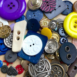 Colorful Plus Metal Stragglers, 1 Pound, 200+ New Resin/Metal Buttons, Novelties, Samples and Overruns #PIE-1