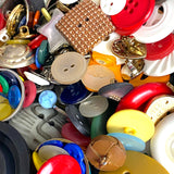 Colorful Plus Metal Stragglers, 1 Pound, 200+ New Resin/Metal Buttons, Novelties, Samples and Overruns #PIE-1