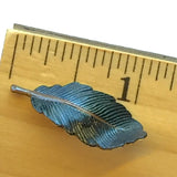 Re-Stocked, Feather, Black Metal Button, 1-1/8" by Susan Clarke, USA Made  #997-B
