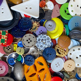 Colorful Plus Metal Stragglers, 1 Pound, 200+ New Resin/Metal Buttons, Novelties, Samples and Overruns #PIE-1