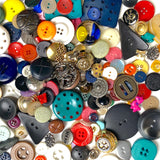 Colorful Plus Metal Stragglers, 1 Pound, 200+ New Resin/Metal Buttons, Novelties, Samples and Overruns #PIE-1