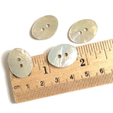 Oval Moonrise Mother of Pearl 13/16" Iridescent Button 20mm, PACK OF TWO BUTTONS V#KB-917