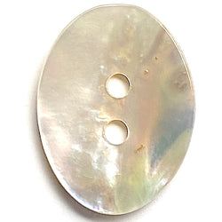 Oval Moonrise Mother of Pearl 13/16" Iridescent Button 20mm, PACK OF TWO BUTTONS V#KB-917