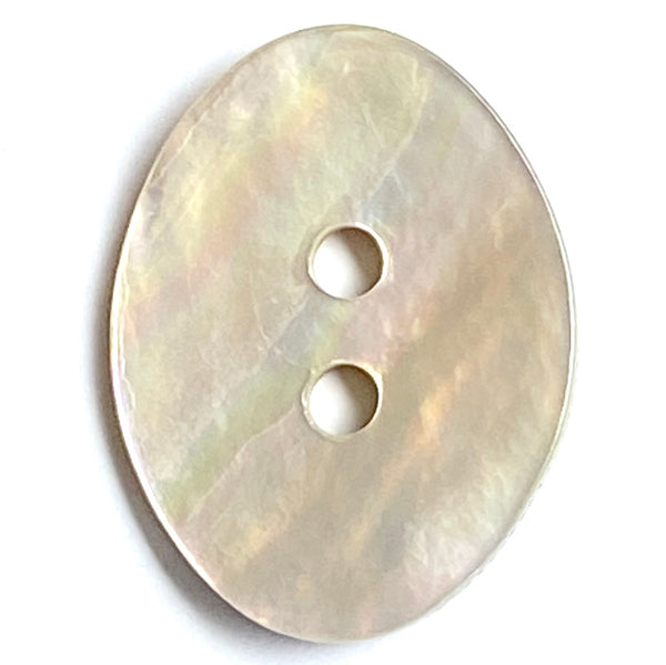 SALE, Oval Moonrise Mother of Pearl 1" Iridescent Button 25mm,  Pack of 4, #KB-916