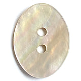 Oval Moonrise Mother of Pearl 1" Iridescent Button 25mm,  Pack of 4, #KB-916