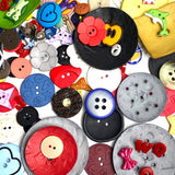 Button Fun Mix, Kids, Hearts, Letters, Animals Etc. ONE POUND of New Plastic/Resin Buttons #PIE-2