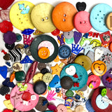 Button Fun Mix, Kids, Hearts, Letters, Animals Etc. ONE POUND of New Plastic/Resin Buttons #PIE-2