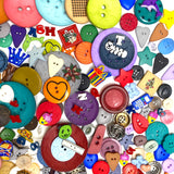 Button Fun Mix, Kids, Hearts, Letters, Animals Etc. ONE POUND of New Plastic/Resin Buttons #PIE-2