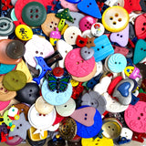 Button Fun Mix, Kids, Hearts, Letters, Animals, No Huge Ones, 3/4 POUND of New Plastic/Resin Buttons #PIE-3
