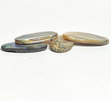 Re-Stocked, Abalone Mother of Pearl Cabochon Ovals, 3/4" x 1/2", Color Mix, Glowing Natural, No Holes, Pack of 36 Pieces #CL-16