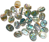 Abalone Cabochon Ovals Including Strong Colors, 5/8" x 1/2", Pack of 65 #CL-22