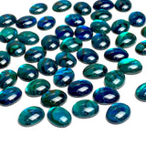 Tiny Glassy Dark "Abalone??" Flat-Back Cabochon Ovals 3/8" x 5/16", Pack of 48 #CL-23