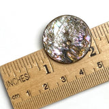 Glitter Texture Rainbow Abalone 1" Two-Hole Button 25mm, Per Button  #KB-923