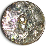 Glitter Texture Rainbow Abalone 1" Two-Hole Button 25mm, Per Button  #KB-923