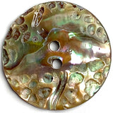 Glitter Texture Rainbow Abalone 1" Two-Hole Button 25mm, Per Button  #KB-923