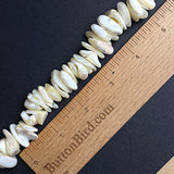 Naturally Abstract Wavy Shell Beads, White-Ivory MOP Various Sizes, Pack of 30-34 Beads #CL-24