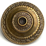 Toltec Antique Brass 11/16" Button, 18mm, Italy, Shank Back # FJ-58