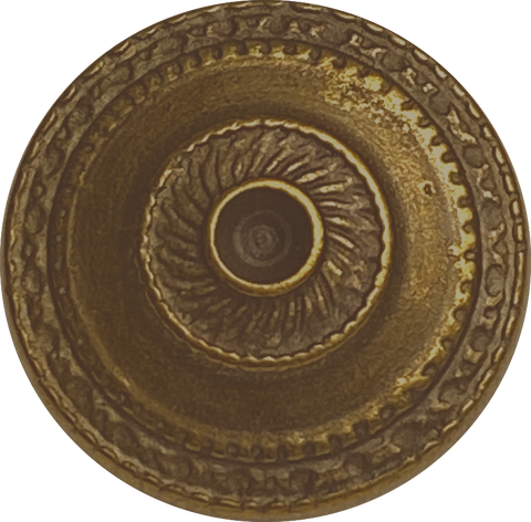 Almost Free, 80+ Buttons, Toltec Antique Brass 11/16", 18mm, Shank Back # FJ-58