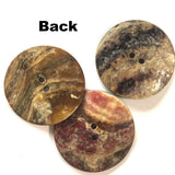 SALE Dark Brown Large Mother of Pearl 1-3/8" Shiny Shell 2-hole Button #D-490017