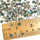 Tiniest Micro Abalone Spots, 5mm / 3/16" Round 2-Sided, No Holes Pack of 144 Cabochons #CL-25