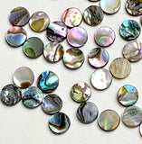 Tiniest Micro Abalone Spots, 5mm / 3/16" Round 2-Sided, No Holes Pack of 144 Cabochons #CL-25