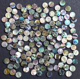 Tiniest Micro Abalone Spots, 5mm / 3/16" Round 2-Sided, No Holes Pack of 144 Cabochons #CL-25