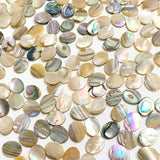Abalone Cabochon Ovals Mostly Tans/Neutrals, 3/8" x 5/16", Pack of 288 Ovals, #CL-26