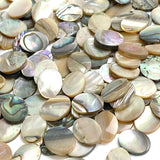 Abalone Cabochon Ovals Mostly Tans/Neutrals, 3/8" x 5/16", Pack of 288 Ovals, #CL-26