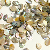 Abalone Cabochon Ovals Mostly Tans/Neutrals, 3/8" x 5/16", Pack of 288 Ovals, #CL-26