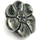 Summer Bloom, Gunmetal Gray 11/16" Shank Back Button 18mm # FJ-61