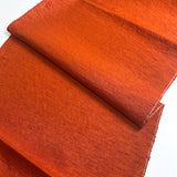 Solid Slubby Deep Bright Rust Vintage Kimono Silk from Japan By the Yard   #780