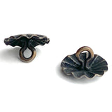 Re-Stocked, Dark Silver 1/2" Repousse Concho Shank-Back Button, No Shine Old Look, # SW-45
