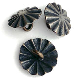 Re-Stocked, Dark Silver 1/2" Repousse Concho Shank-Back Button, No Shine Old Look, # SW-45