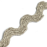 Flax Ric-Rac Natural Linen By the Yard, Medium Size