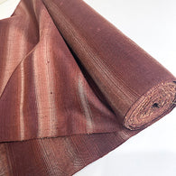 Reddish Browns Blended Stripe Vintage Kimono Silk from Japan By the Yard   #783