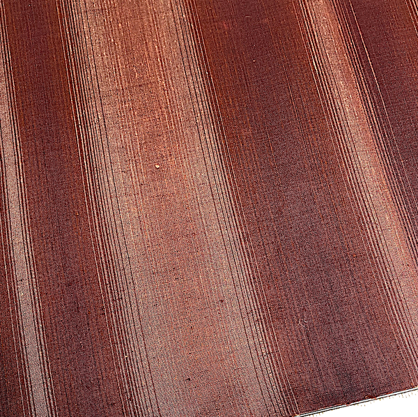 SALE Reddish Browns Blended Stripe Vintage Kimono Silk from Japan By the Yard   #783