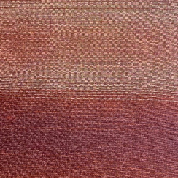 Textured Reddish Coppers/Browns Blended Stripes Vintage Kimono Silk Tsumugi from Japan By the Yard   #783