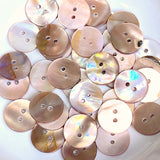 Mocha Plum Lustre Shell, Iridescent Shiny Buttons, 11/16"  / 18mm 2-Hole, Pack of 10 #JB-151
