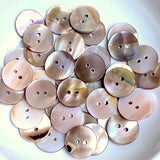 Mocha Plum Lustre Shell, Iridescent Shiny Buttons, 5/8"  / 15mm 2-Hole, Pack of 10 #JB-150