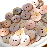 Mocha Plum Lustre Shell, Iridescent Shiny Buttons, 11/16"  / 18mm 2-Hole, Pack of 10 #JB-151