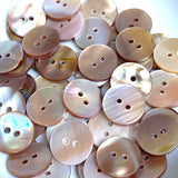 Mocha Plum Lustre Shell, Iridescent Shiny Buttons, 7/16"  / 11mm 2-Hole, Pack of 10 #JB-153