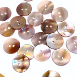 Mocha Plum Lustre Shell, Iridescent Shiny Buttons, 7/16"  / 11mm 2-Hole, Pack of 10 #JB-153