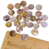 Mocha Plum Lustre Shell, Iridescent Shiny Buttons, 1/2"  / 12mm 2-Hole, Pack of 10 #JB-152